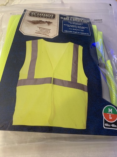 C.E.SCHMIDT WORKWEAR HI VISIBILITY CLASS 2 safety vest M/L 40”-46” BRAND NEW - Picture 8 of 9