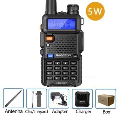 Talkie-walkie Baofeng Tri-bande FM VHF/UHF 5W – Scanner Radio Bidirectionnel Portable