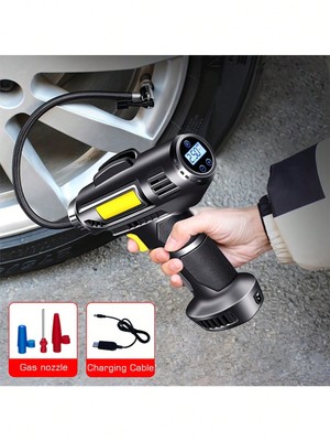 120W Portable Car Air Compressor, Handheld Inflator Pump