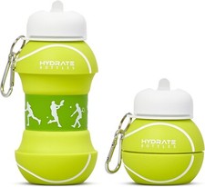 Collapsible Water Bottle - 550ml Foldable Water Bottle BPA Free Soft Flask
