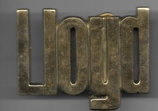 vintage 1978 brass belt buckle name Lloyd been stored 40 years