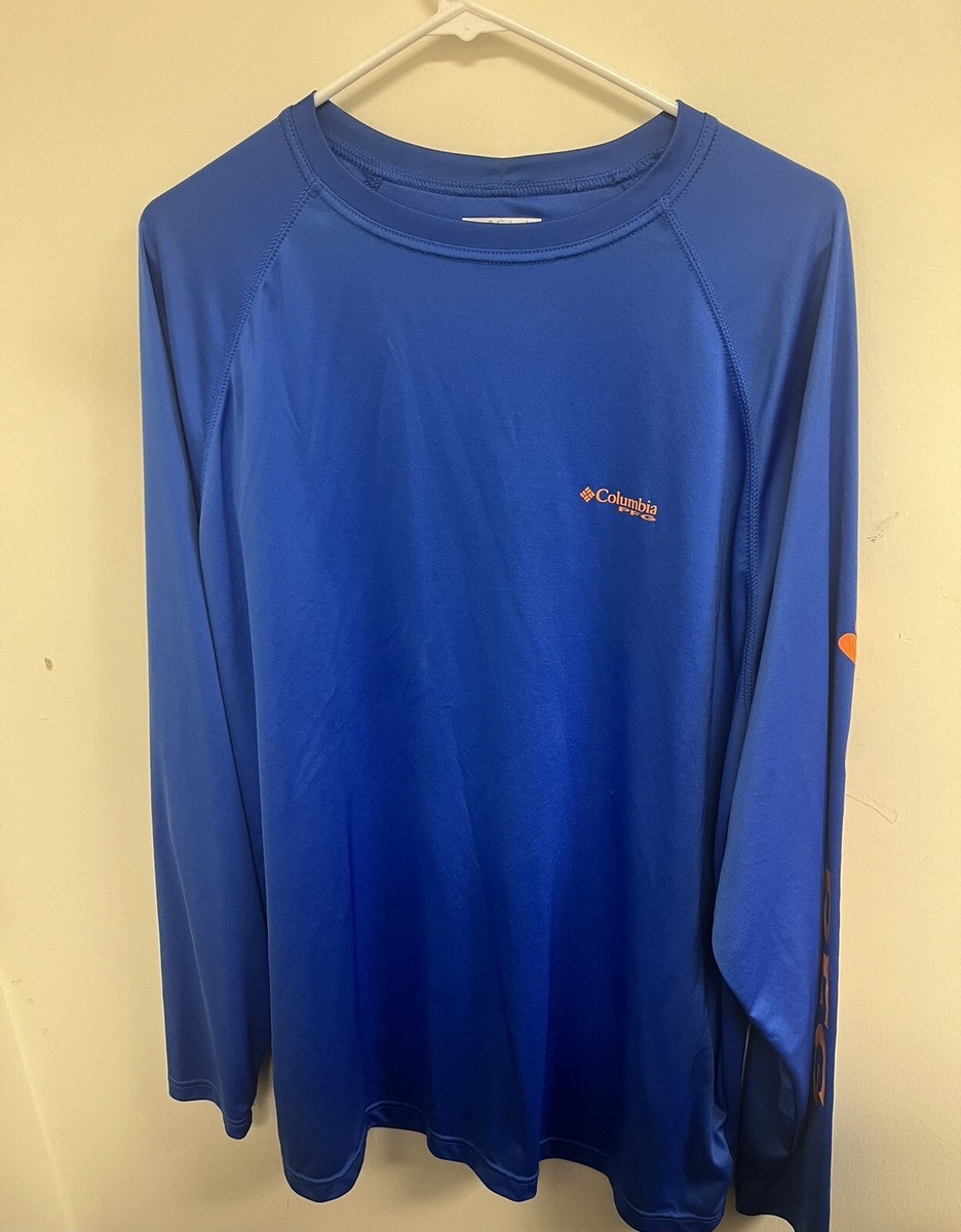 Columbia PFG Omni-Shade Homme XL Bleu Manches Longues Chemise