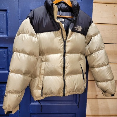 Vintage 90 S North Face Nuptse 700 Goose Down Puffer Jacket Coat Men L Beige Zil Ebay