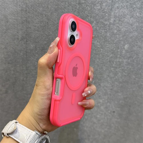 Magnetic Neon Color Matte Shockproof Case For iPhone 15 13 12 11 14 16 Pro Max - Picture 2 of 23