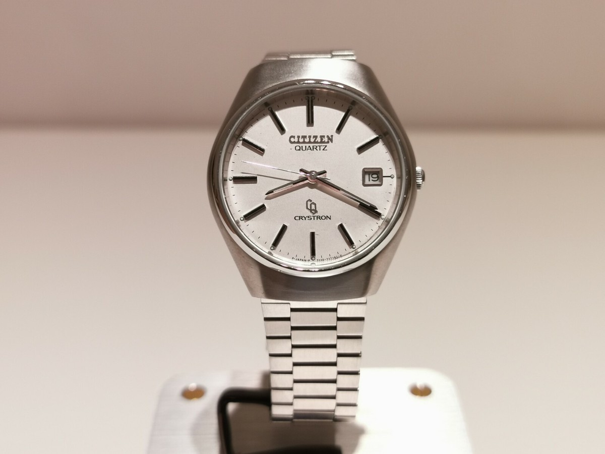 CITIZEN CRYSTRON Special QUARTZ　稼働品 VINTAGE CITIZEN QUARTZ CRYSTRON CQ GOLD PLATED WATCH FOR