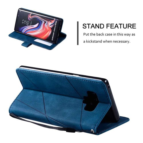 For Samsung S20 S7 S8 S9 S10 Plus Note 9 Magnetic Wallet Case Flip Leather Cover - Picture 4 of 33