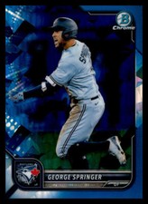 2022 Bowman Chrome Sapphire Edition George Springer #74 Toronto Blue Jays