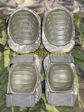 Elbow & Knee Pad Set, USGI McGuire Nicholas, ACU Camo One Size Universal VGC