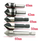 5pcs 82 Degree Chamfer Angle HSS 5 Flute Countersink Drill Bit Set Tool