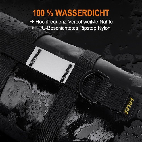 Fahrradtaschen für Gepäckträger, Fahrradtasche mit Halterung Rolltop Trocken... - Bild 6 von 8