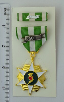 Vietnam Campaign Medal with Date Bar and Mounted Ribbon Bar -  Full Size