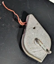 VTG Chalk Line Reel (3) Plumb Bob 2 Strait Line 1 Evans Made USA Irwin Tools 