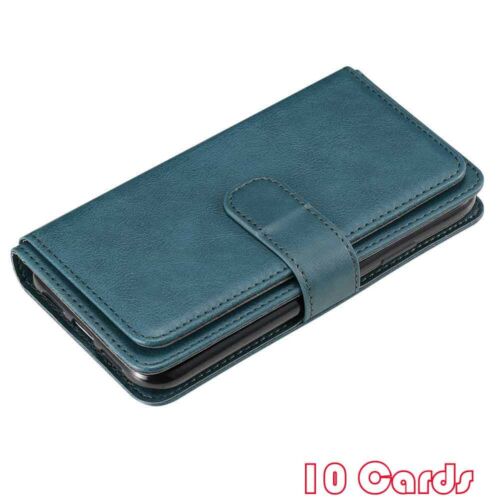 10 Card Holder Wallet Leather Case Cover For iPhone 11 Pro Max XS XR 6s 7 8 SE 2 - Picture 23 of 43