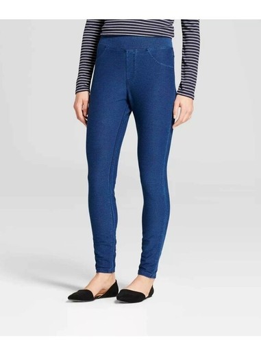 A NEW DAY Women’s Highrise Pull-On Jeggings Blue Denim Size Small