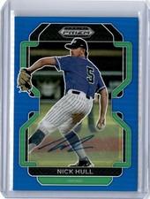 2022 Prizm Draft Picks Blue Refractor Nick Hull Auto 99/99 (B72) Cubs