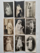 9 Vecchie Foto Bambina Comunione Ritratto Fotografia Studio