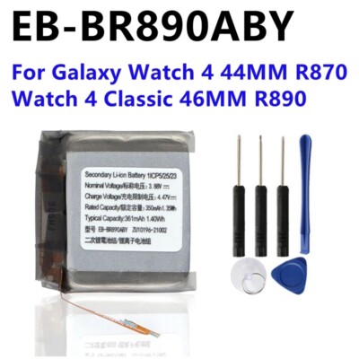 For Samsung Galaxy Watch 4 46mm SM-R870 SM-R890 Battery EB-BR890ABY 350mAh