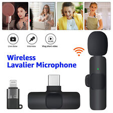 Lavalier Mikrofon Bezprzewodowe nagrywanie wideo audio Mini mikrofon dla Androida / iPhone'a