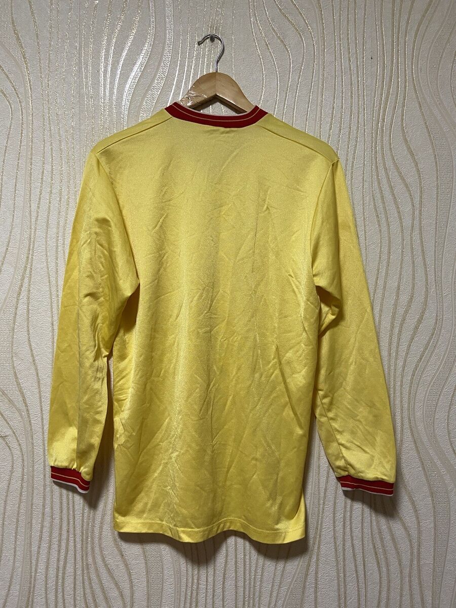 UMBRO 80s FOOTBALL SHIRT SOCCER JERSEY LONG SLEEVE YELLOW sz UMBRO 80s FOOTBALL SHIRT SOCCER JERSEY LONG SLEEVE YELLOW sz