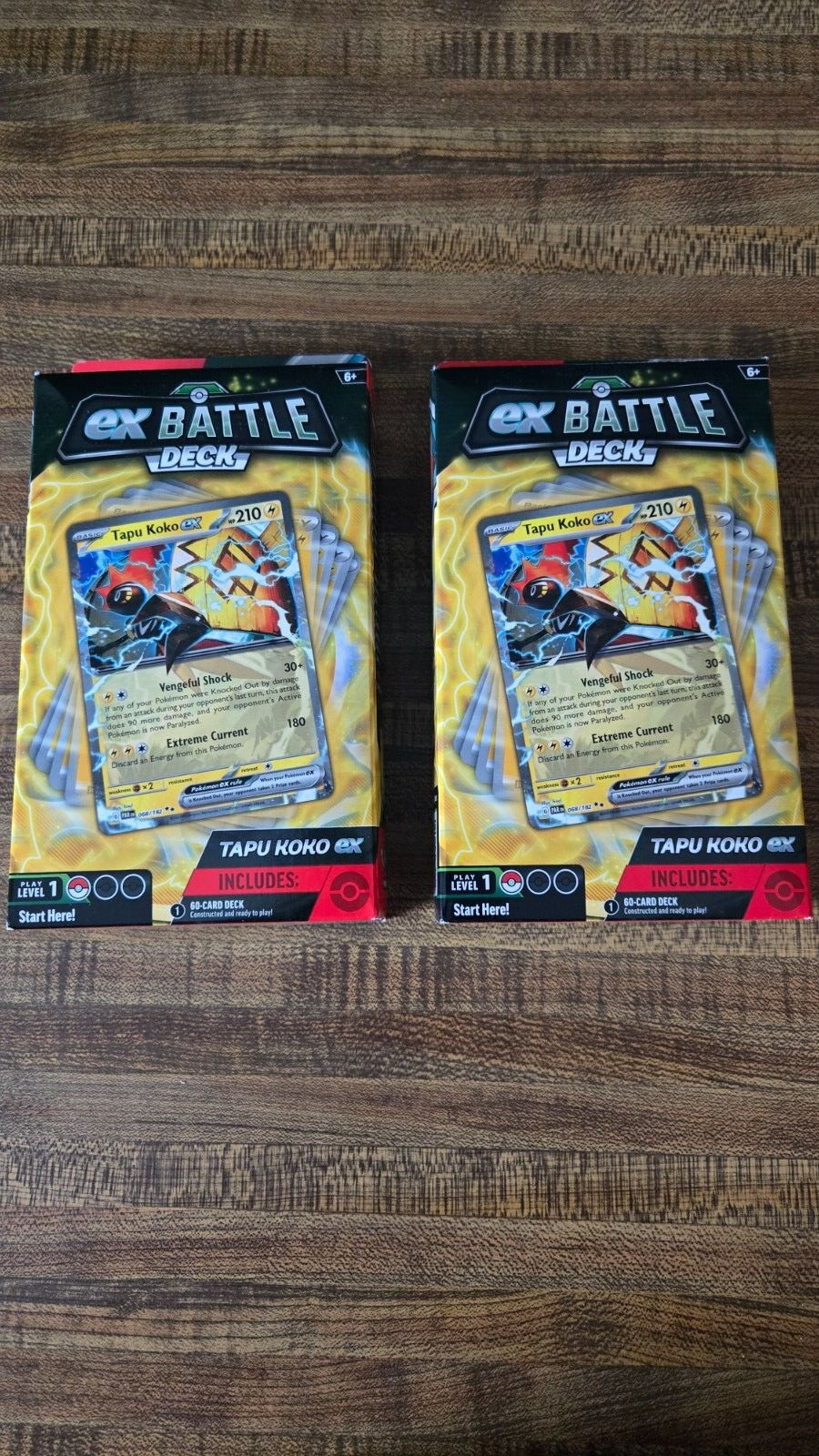 -Set of 2- Tapu Koko Ex Battle Decks Pokemon TCG