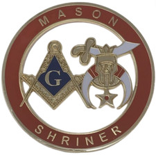 Freemason  Shriners Car Emblem