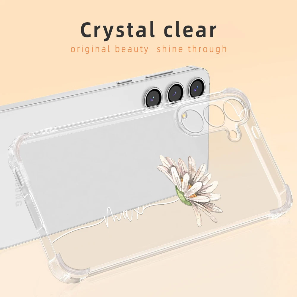Phone Case For Samsung Galaxy S25 Ultra S24 A15 A16 A35 Personalised Clear Cover