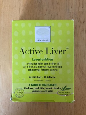 New Nordic Active Liver 30 Tablets Dairy-Free, Gluten-Free, Vegan 12/2026