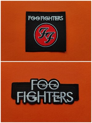 Ein Paar Foo Fighters Aufnäher / Bügelbild Patches (a) Punk Musik Festival