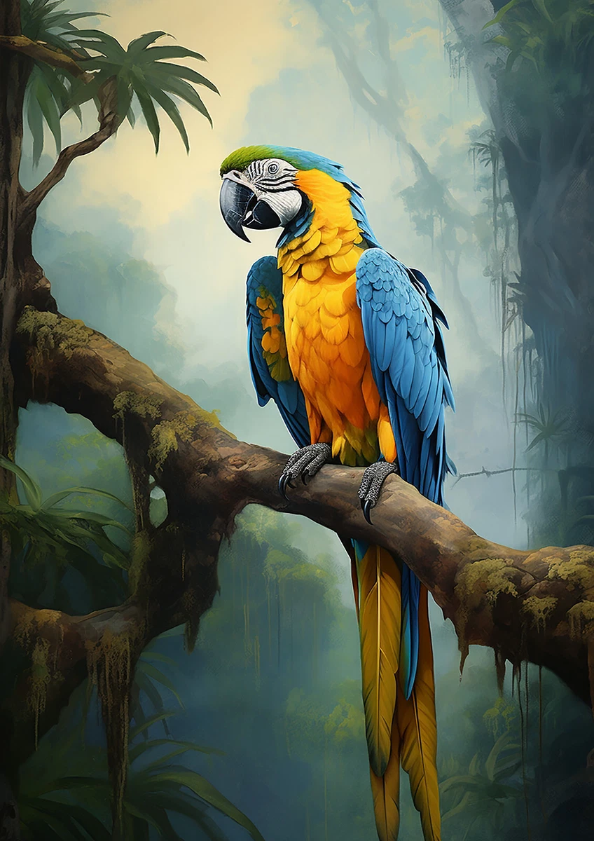 Macaw Parrot Print,Bird print,Tropical Birds Wall Art,parrot print,Bird  Poster 