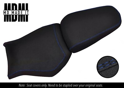 PASST FÜR YAMAHA MT 03 06-14 CUSTOM GRIP VINYL SITZBEZUG SET DSG2 BLAUE NÄHTE