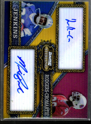 2008 Bowman Sterling Autogramm Gold A12 Dominique Rodgers-Cromartie Mike Jenkins