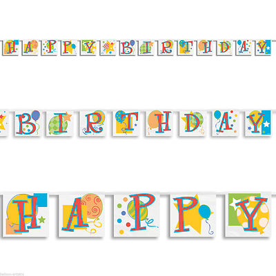 Happy Birthday Mini Kunststoff Flagge Wimpel Party Dekoration 6 Fuß lang Neu & Versiegelt