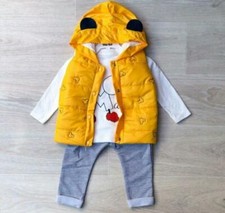Three-Piece Suit Children Girls White Yellow 1 Year 86 Cm High Quality NEW