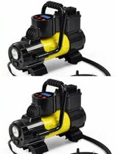 Heavy Duty Portable 12V 1 Car Tire Inflator Pump Air Compressor RV Truck 2Pcs