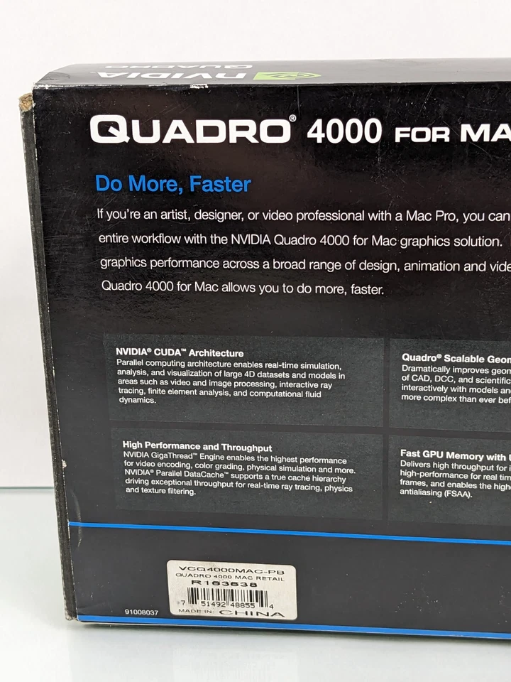 PNY Nvidia Quadro 4000 for Mac 2GB GDDR5 PCIe 3.0 x16 Graphic Card VCQ4000MAC-PB - Image 2 of 4