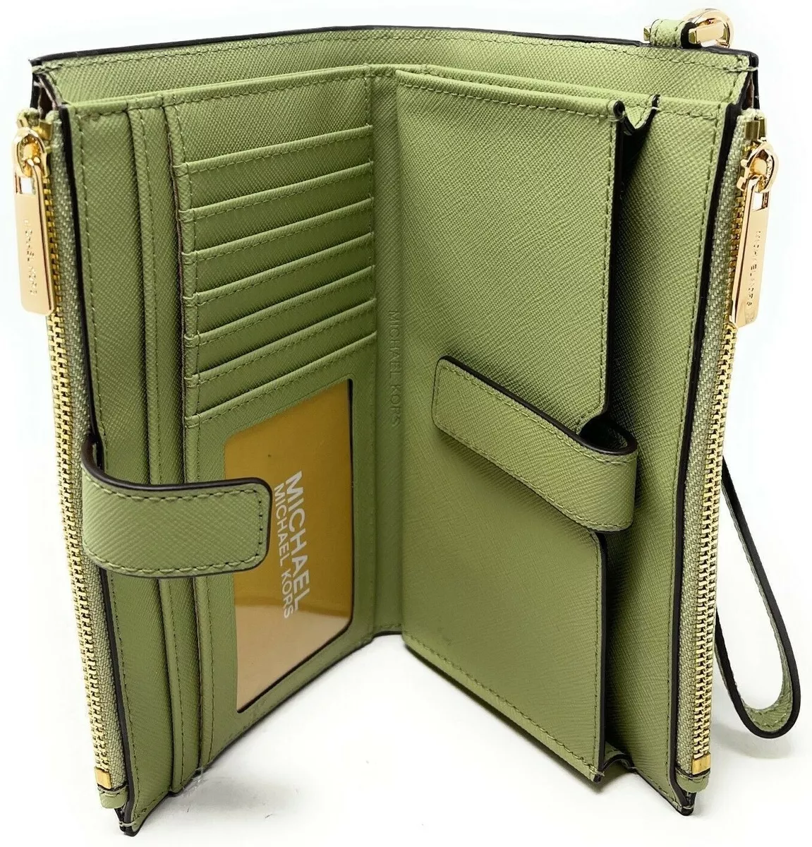 NEW Michael Kors Jet Set Large Saffiano Leather Crossbody Bag in Olive Green