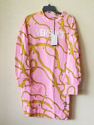 Versace Chain Print Sweatshirt Dress Eur 42 /US 8 | eBay