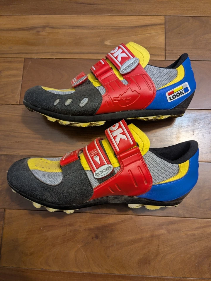 Look MTB vintage Mountain Bike Shoes 2 Bolt SPD US 8 EU 41.5 XC Gravel Read 👇 - Image 3 of 4