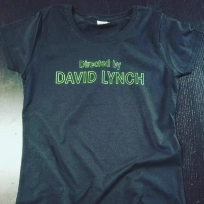 FRUIT OF THE LOOM T-Shirt Nera Directed by David Lynch Cotone Donna Regista Twin Peaks cinema