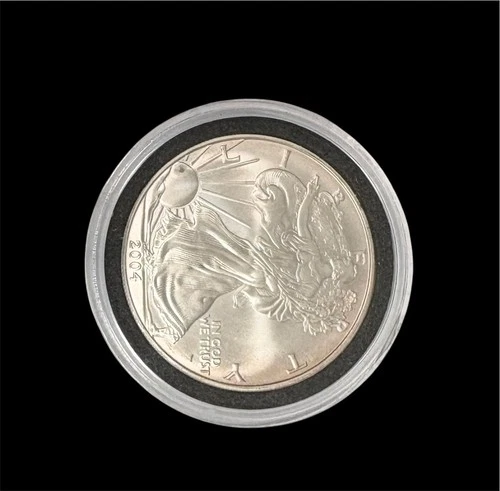 2004 - 1 oz American Silver Eagle Coin - One Troy oz .999 Bullion