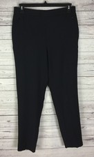 Chico's Women  s Black Pull on Elastic Waist 100 Polyester Pants Size 1 M/8 