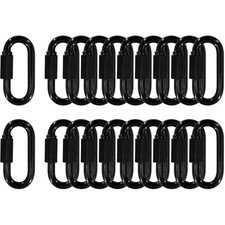 1.57" Chain Quick Links, 20Pcs 5/32" Heavy Duty Carabiner, 500 LBS Capacity, Hig