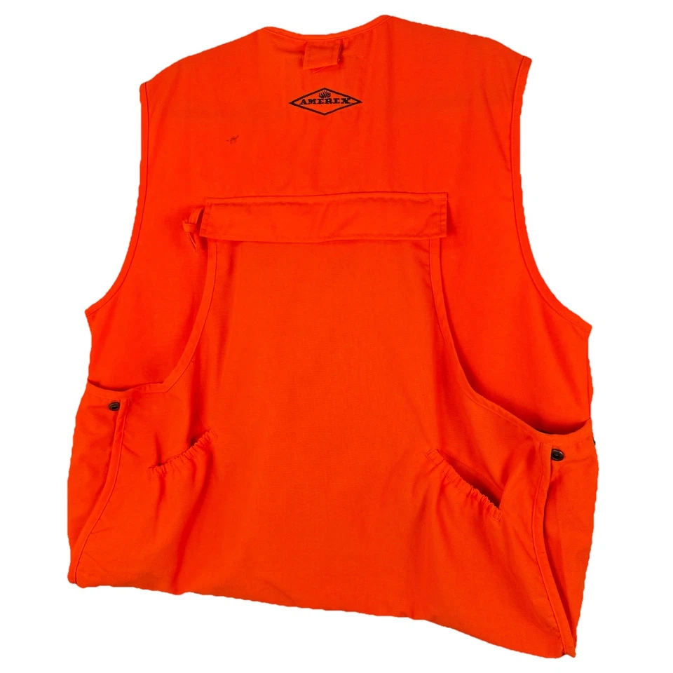 Chaleco de Caza Gamehide Amerex Naranja Brillante Talla L Nylon Forrado Bolsillos de Tiro Foto 2 de 4