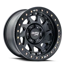 17x9 Dirty Life 9313 Enigma Race Matte Black BEADLOCK Wheel 8x170 (-12mm)