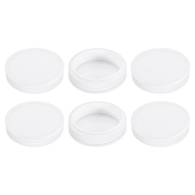 6Pcs Plastic Hole Plug 3 1/8''(80mm) Round Tubing End Cap Fit 76-78.6mm White