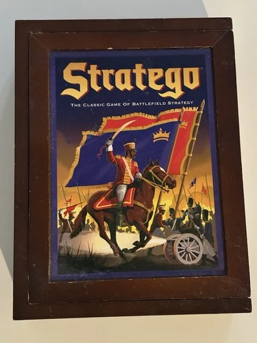 Vintage Game Collection Stratego Board MB Games Hasbro Wooden Box 2009 COMPLETE
