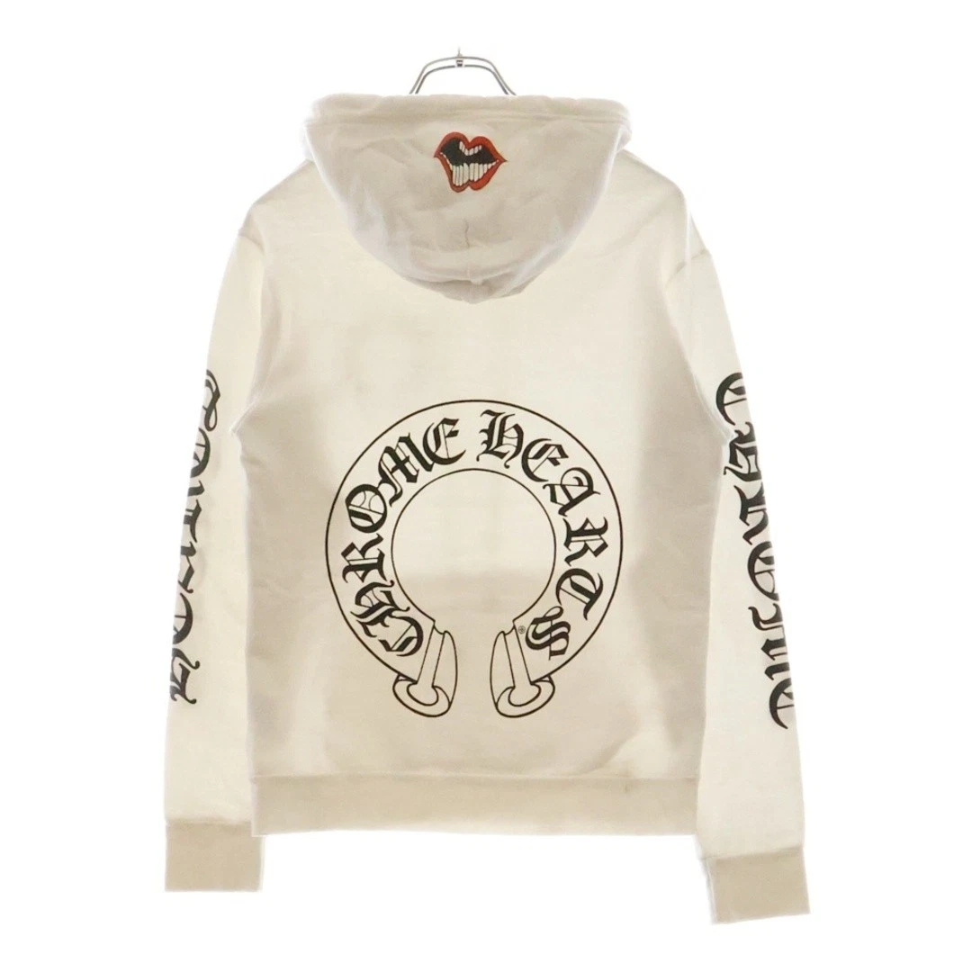 CHROME HEARTS x MATTY BOY CHOMPER FELPA CON CAPPUCCIO FERRO DI CAVALLO PULLOVER BIANCO