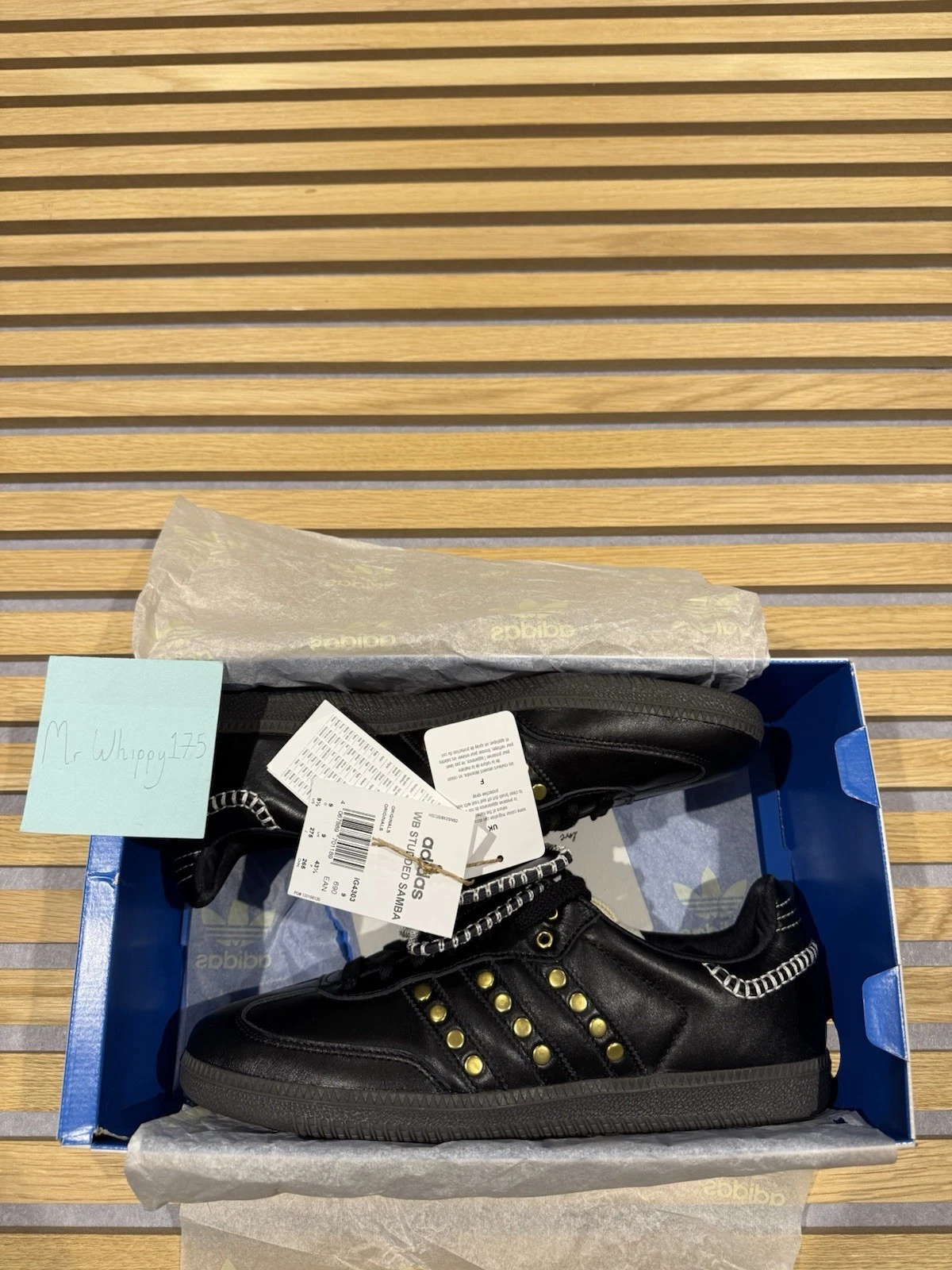Adidas Originals x Wales Bonner Samba Studded Pack Black 1/750 UK 9 ✅ New