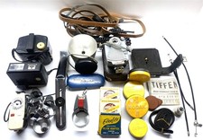 Vintage Lot of Assorted Camera Parts and Accessories Ricoh Kodak Heiland Accura