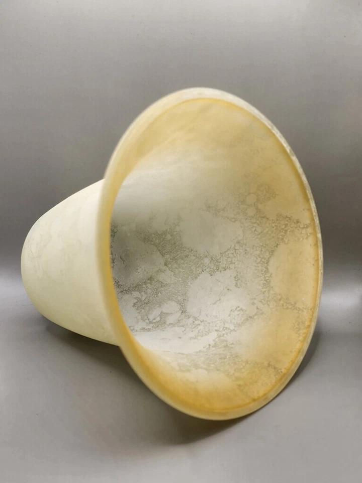 Fan Light Shade Glass Frosted Bell Sconce Beige Textured Lamp Fan Shade - Image 3 of 4